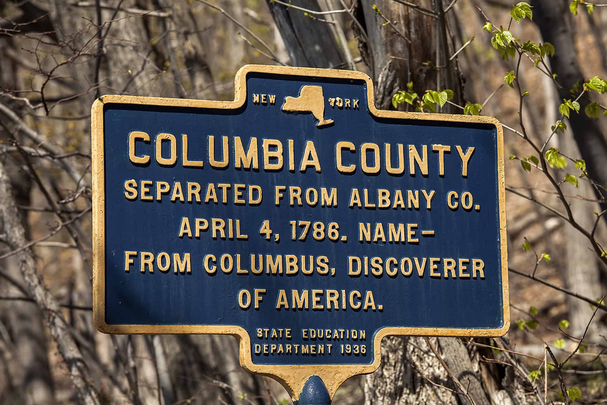 Columbia County sign